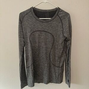 Lululemon Swiftly Gray Long Sleeve Athletic Top